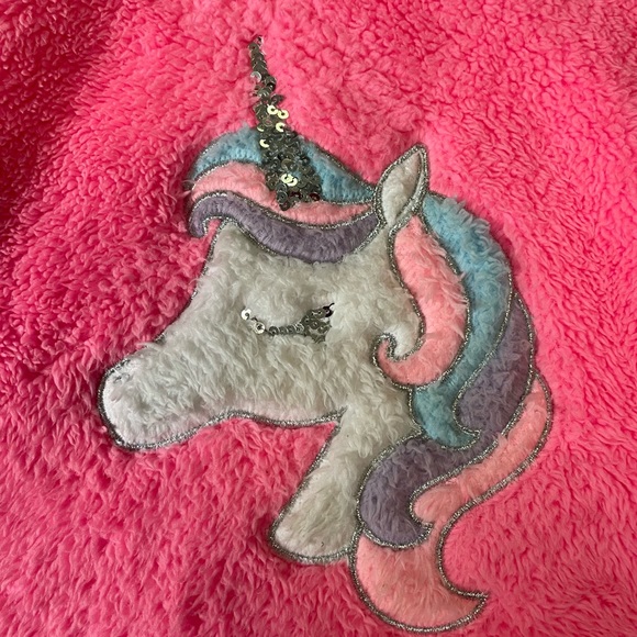 Girl’s Unicorn Fleecy Hoodie by SO - Picture 3 of 4